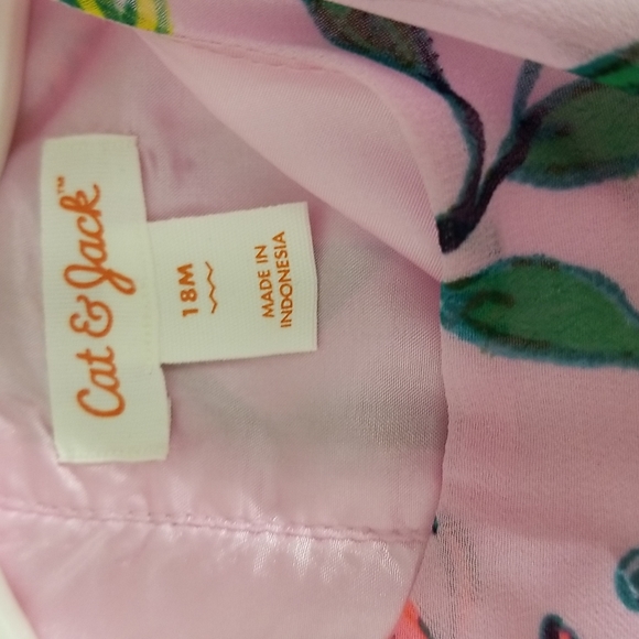 NWT Cat & Jack Pink Floral Dress and Bottom Set Size 18M - Picture 9 of 11
